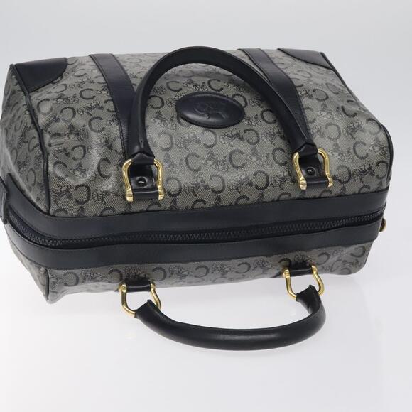 CELINE C Sulky Hand Bag Coated Canvas Navy Gold - Picture 6 of 12